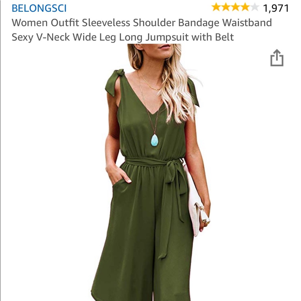 Olive romper / jumpsuit
